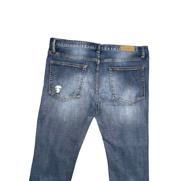 MNML Men’s Distressed Button-Fly Jeans 36x34 - Picture 5 of 11